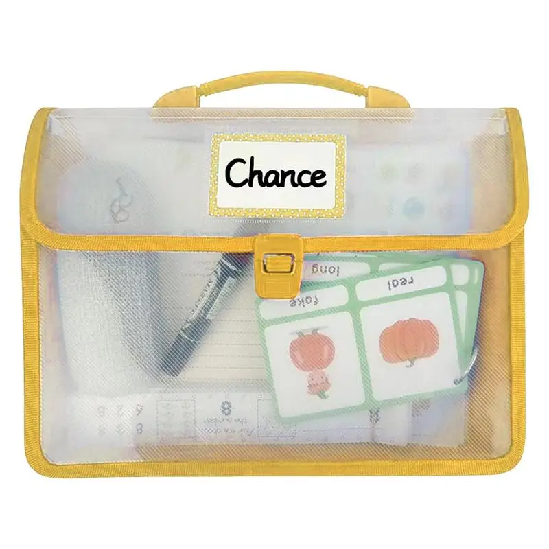 

See Through Bookbag Clear Book Pouches For Students Transparent File Document Book Bags With Label Card For Students And