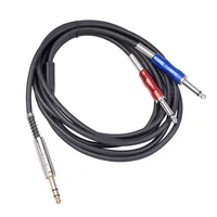 Carbon Stereo 6.35mm Jack Mic Plated Male To Double 6.35 Mono Audio Cable BLS0201 Display Port Audio Wire for Video PC Laptop TV