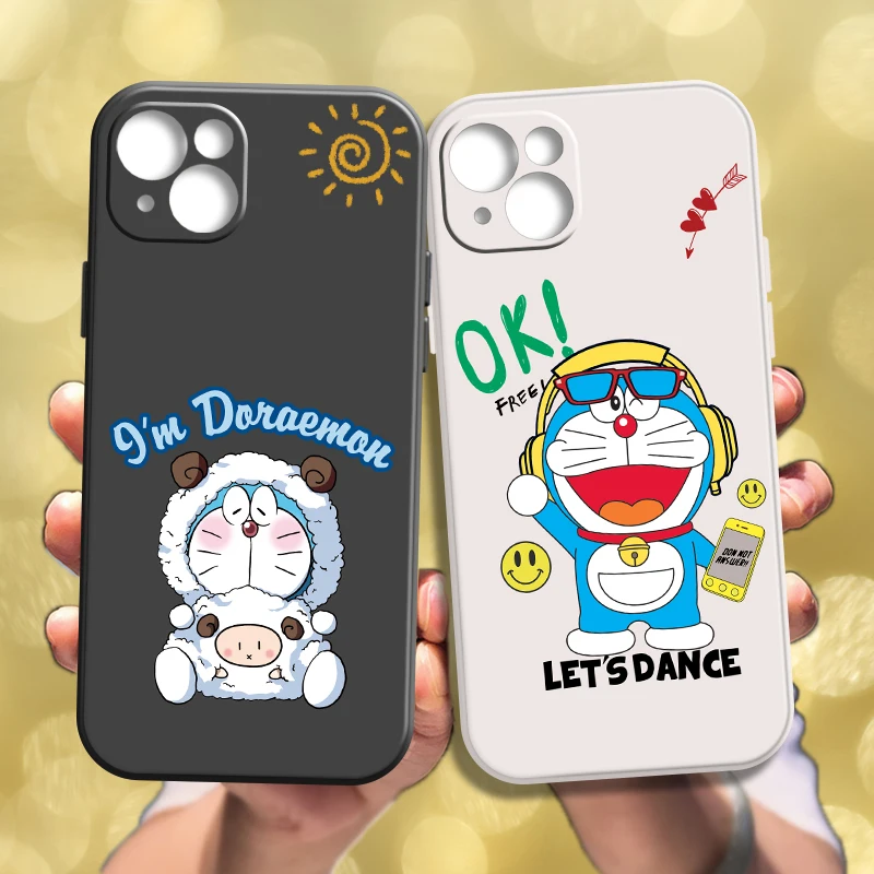 

Cute Doraemon Dance Sheep Phone Case For Case iPhone Xr 6 6s 8 Plus 11 12 13 Max Pro Mini 7 7P SE 2020 X Xr Xs Yg8u Ultra Smart