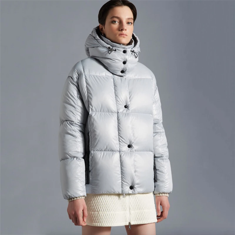 2022 winter new women's bright down jacket big-name high-quality thickened warm hooded casual high street bread padded jacket