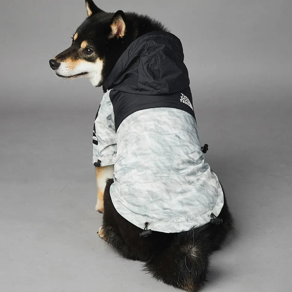 

Big Dog Raincoat Waterproof The Dog Face Jacket For Large Medium Small Dog Fashion Pet Coat Clothing Rain Coat Hoodies Overall