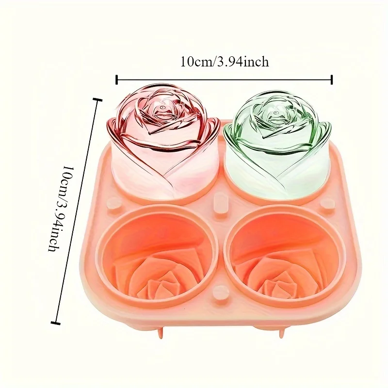 1 Шт. Силиконовая Форма Для Льда В Форме Розы Многофункциональная Шоколада Пудинг