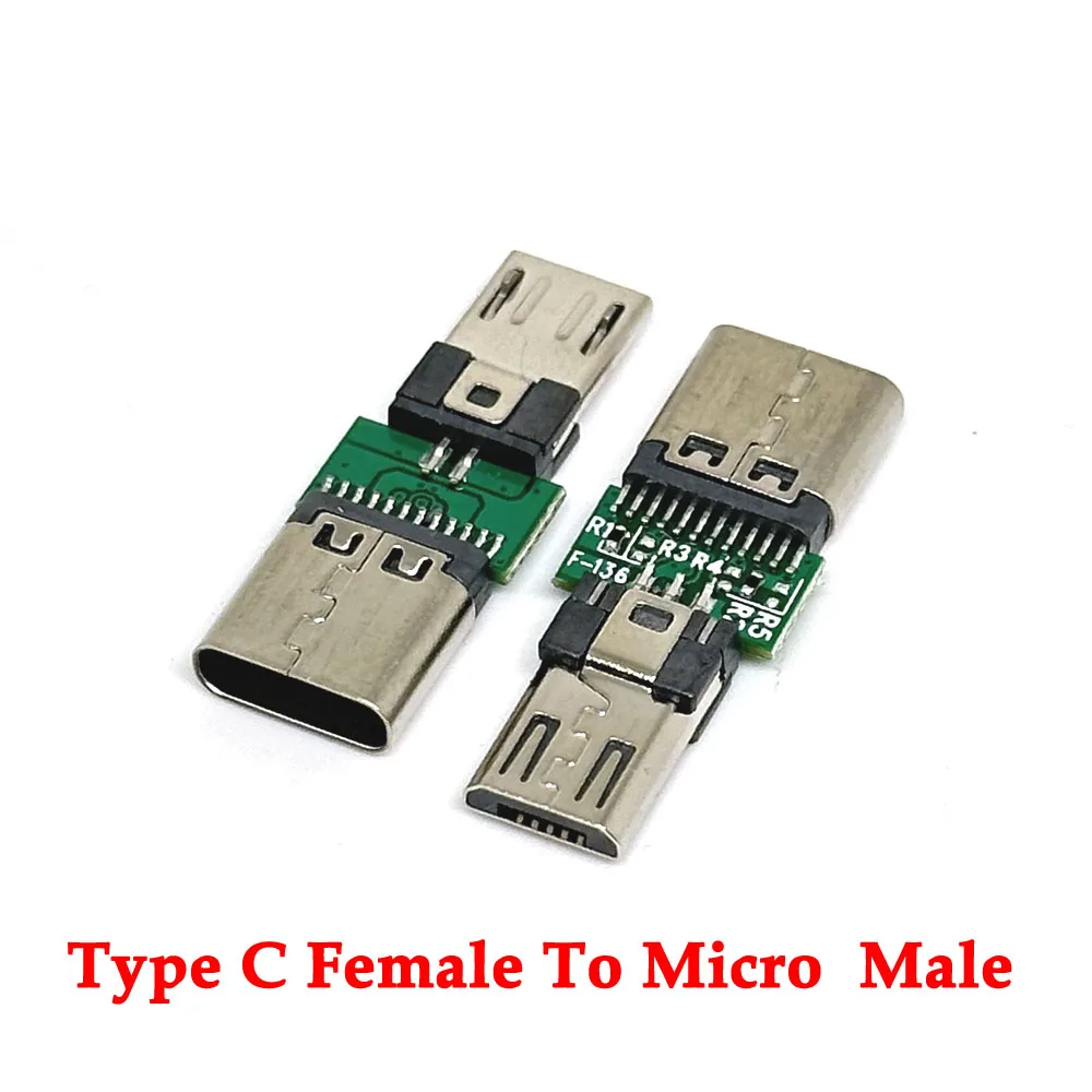 

Переходник с Micro USB «Мама» на Type C «папа», 1/2/5/10 шт.
