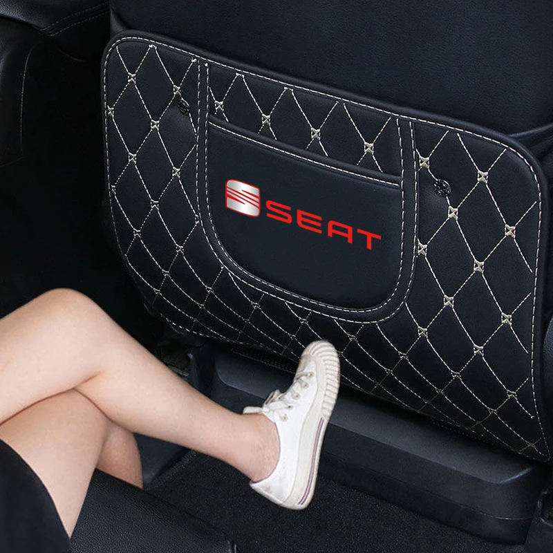 

1Pcs Car Seat Backrest Protection Anti-kick Mat For Seat Leon Ibiza Ateca Sportcoupe Alhambra Exeo Altea Arona Toledo Tarraco