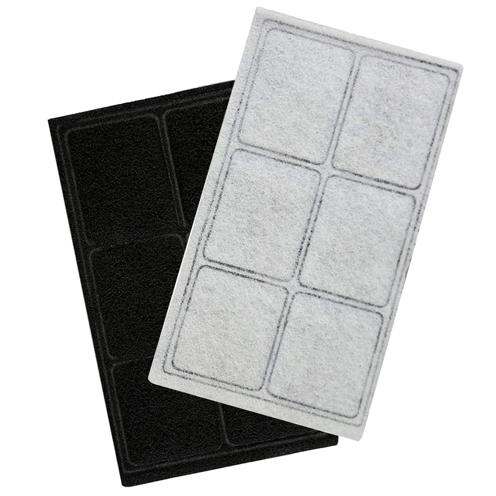 

2pcs For Cat Pet Water Fountain Filter Front Back Fresh Replacement Part Triple Filtration Coconut Activated Carbon Hair