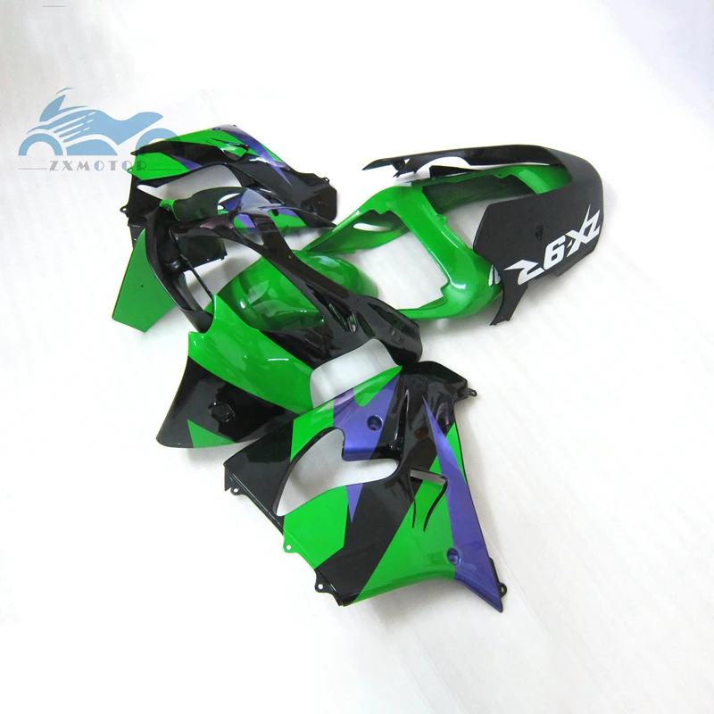 Бесплатные пользовательские наборы обтекателей для KAWASAKI Ninja ZX9R 2002 2003 ABS пластик