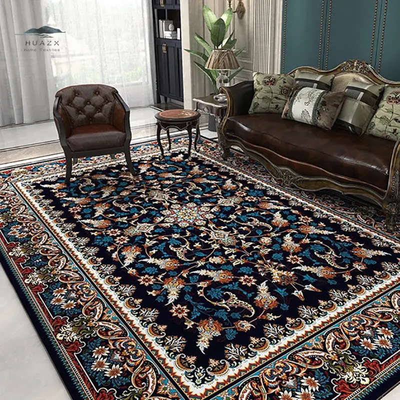

Persian Morocco Carpet Home Large Area Rugs for Living Room Floor Mats Bedroom Decoration Floral Sofa Non Slip Soft Flannel Mat