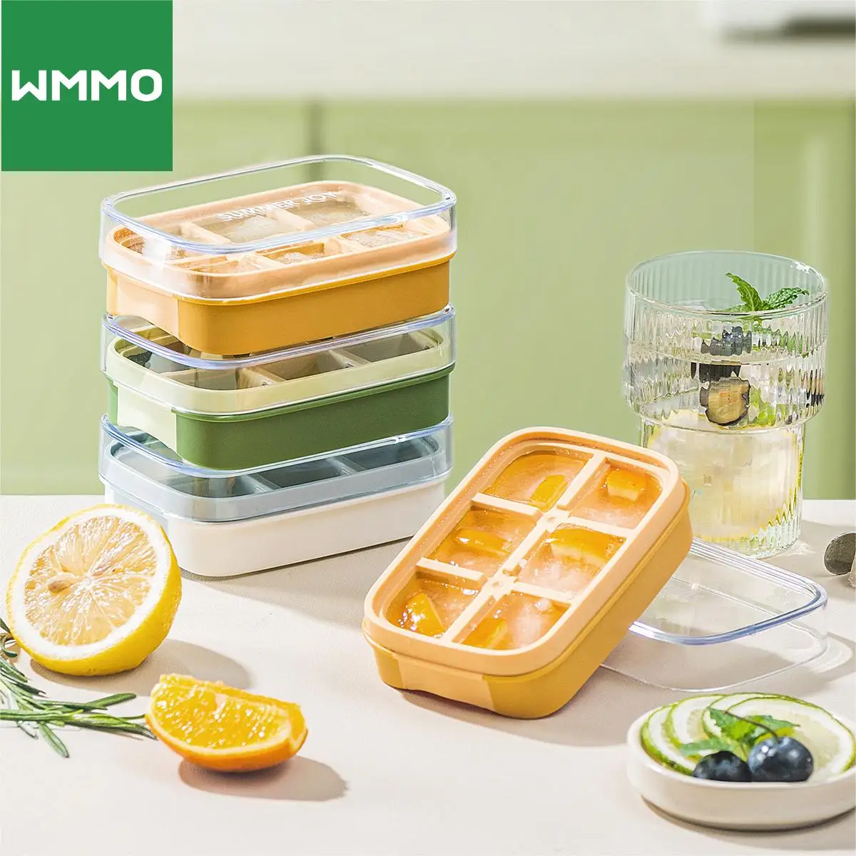 WMMO Силиконовый лоток для кубиков льда Большой размер Силиконовые формы с