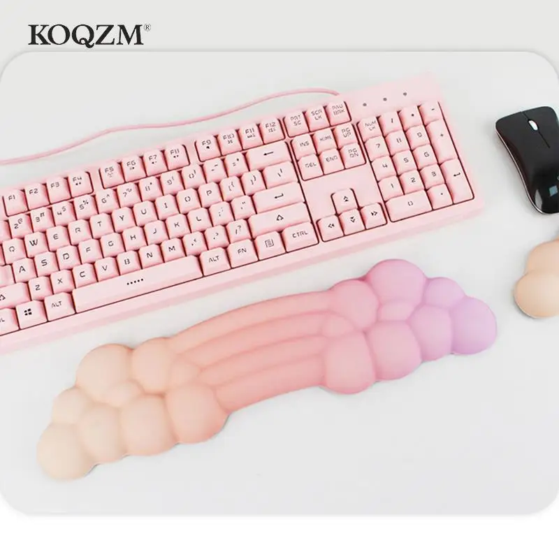 Коврик для клавиатуры и мыши, эргономичные коврики для мыши в облаке, Нескользящие подставки для клавиатуры и запястья в облаке для ноутбука, аксессуары для поддержки запястья