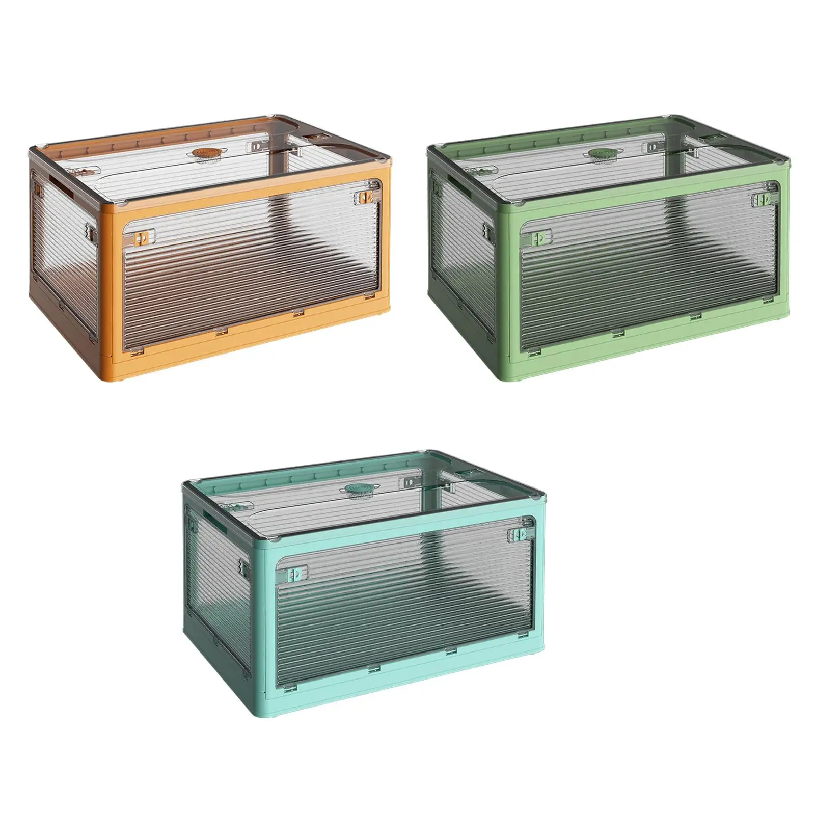 

Складной ящик для хранения для кемпинга, большой размер, на колесиках, многофункциональные прозрачные корзины для книг с крышкой для улицы