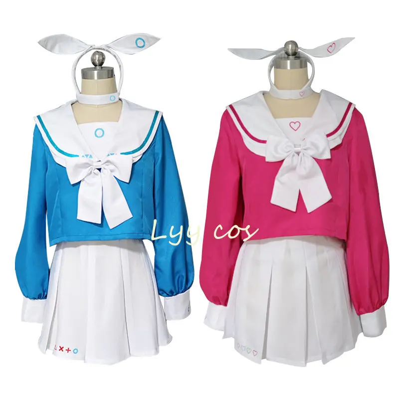 

Anime Blue Archive Arona Cosplay Costume Women Cute Sailor Blue Dress Party Suit Halloween Carnival Uniforms