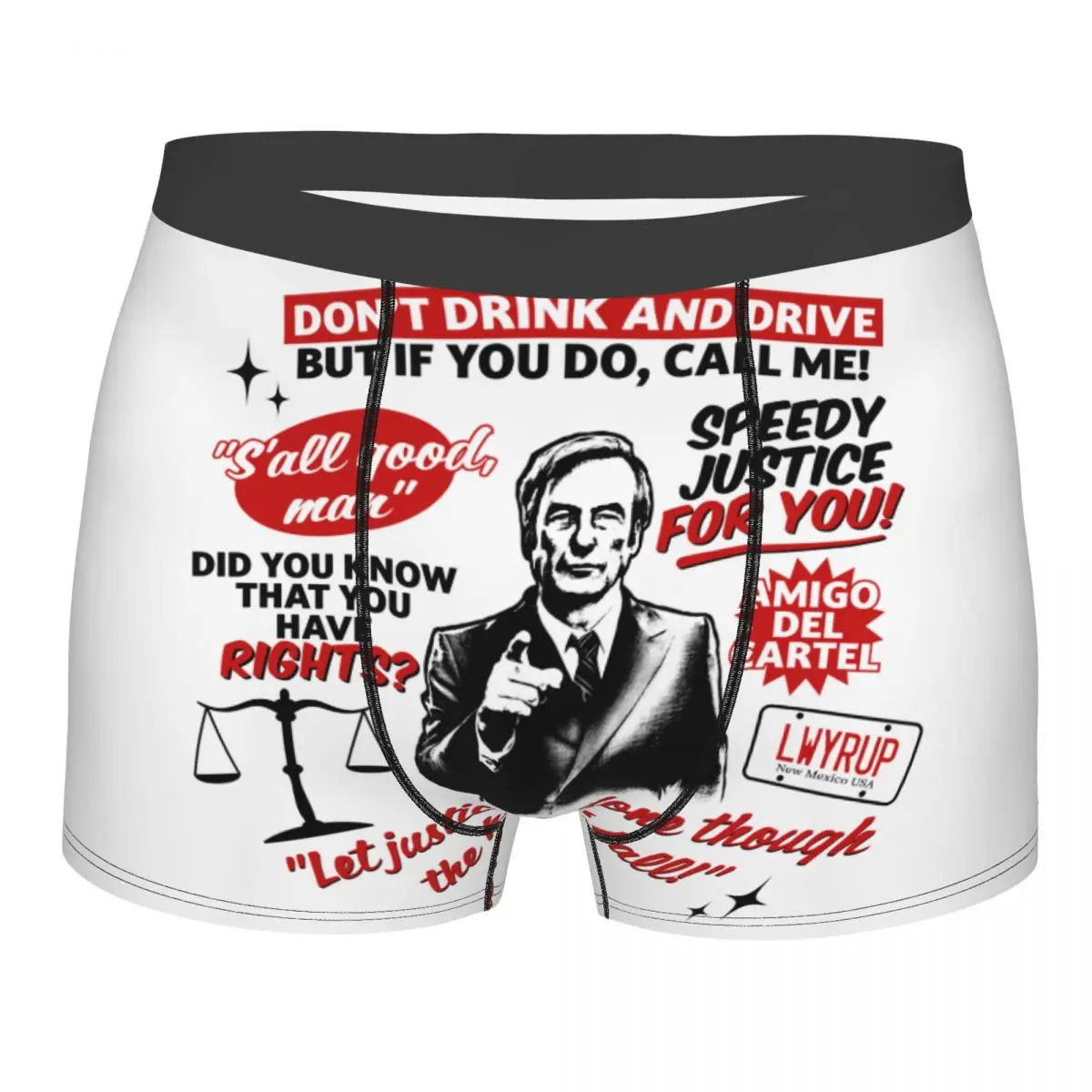 

Новинка, мужские Стрейчевые трусы с надписью «Better Call Saul»