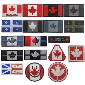 Canada Maple Leaf Canadian Flag Shield 3 Inch Embroidered Patch IV1349 F6D4M