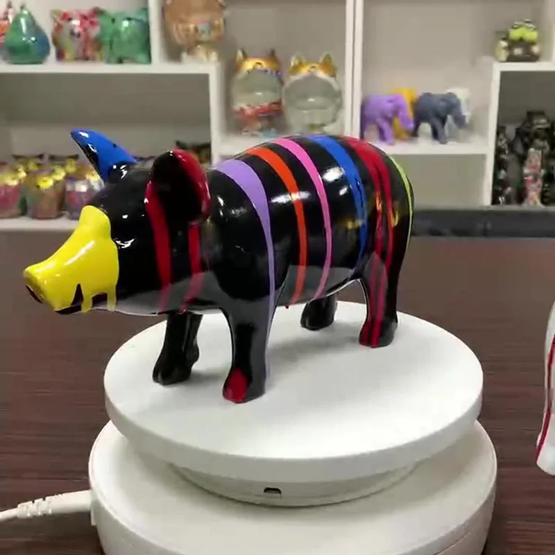

Creative Colorful Cute Piggy Resin Ornaments, The Perfect Addition to Your Home Decor, Wholesale
