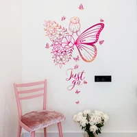 butterfly girl wall decal living room bedroom creative decoration sticker stickers wall decoration wall decor welcome home