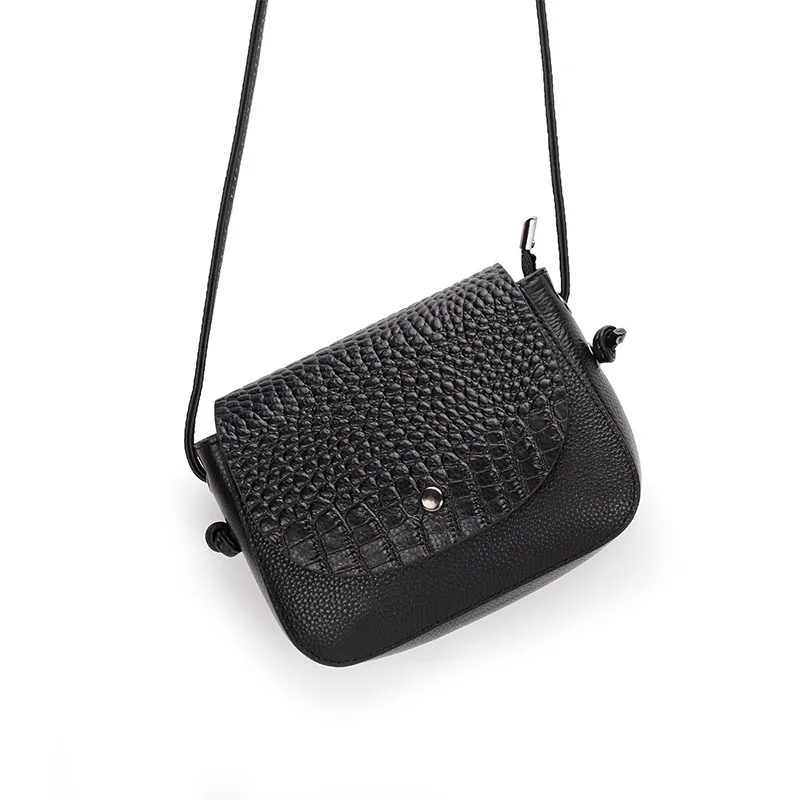 Крокодиловый тисненый узор клапан на застежке из натуральной воловьей кожи