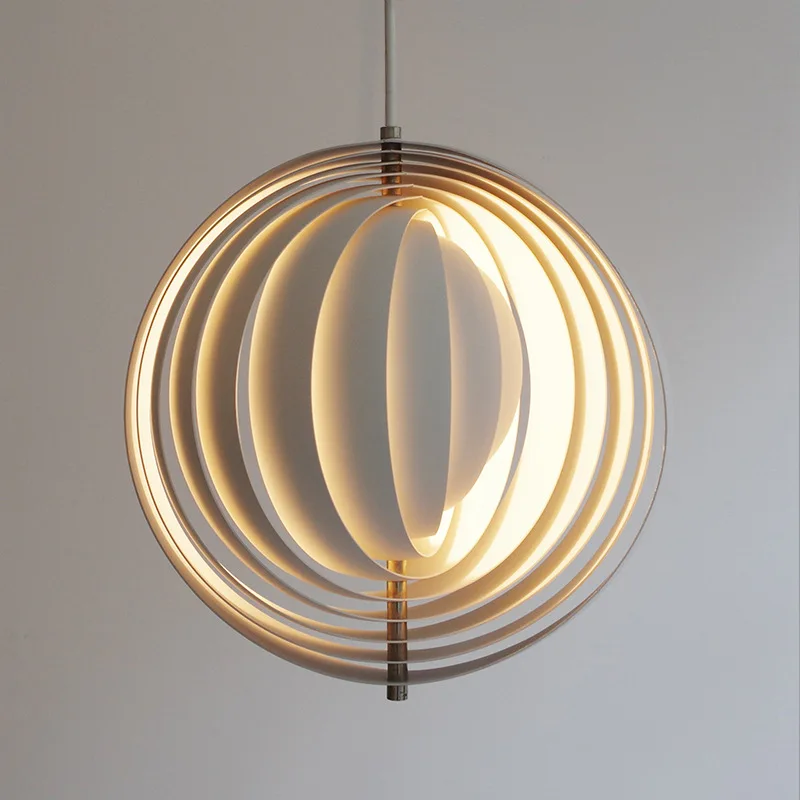 

Nordic Modern Creative Rotating Moon Metal Pendant Lights Bedroom Restaurant LED Hanging Lamp Bedside Indoor Decor Lamp Lighting