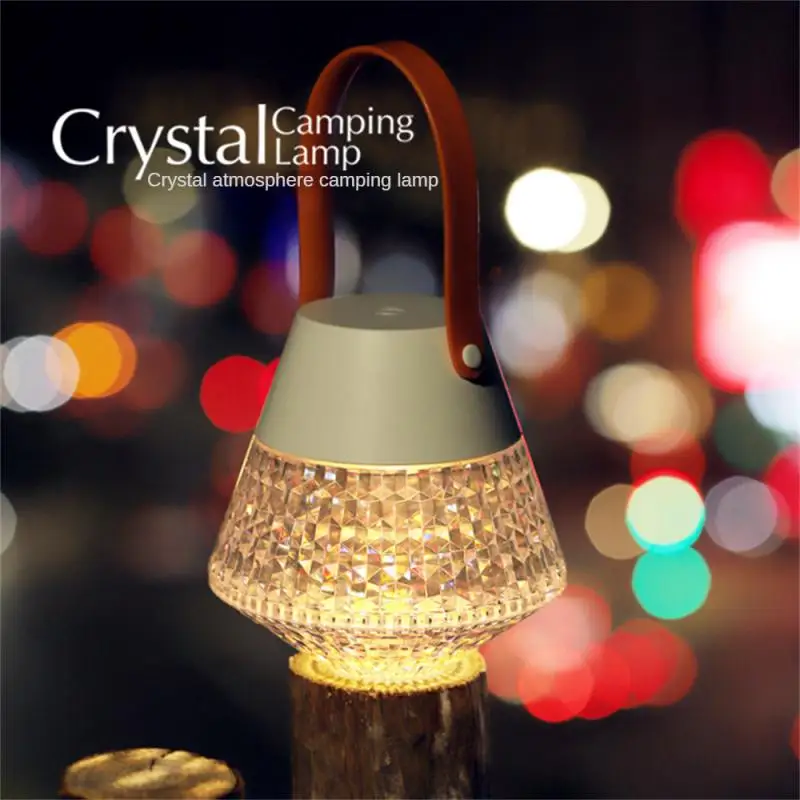 

Crystal Vase Sleep Light Stepless Dimming Portable Atmosphere Lamp Nightlight Portable Camping Lamp Long Battery Life Lighting