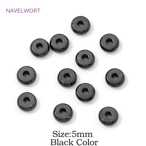 Разделители для бусин латунные черные NAVELWORT