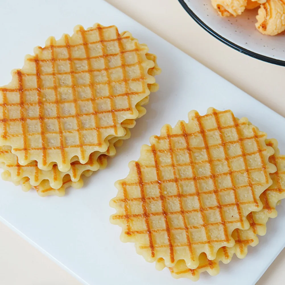 Модель вафельного печенья искусственная еда имитация из ПВХ 6 шт.