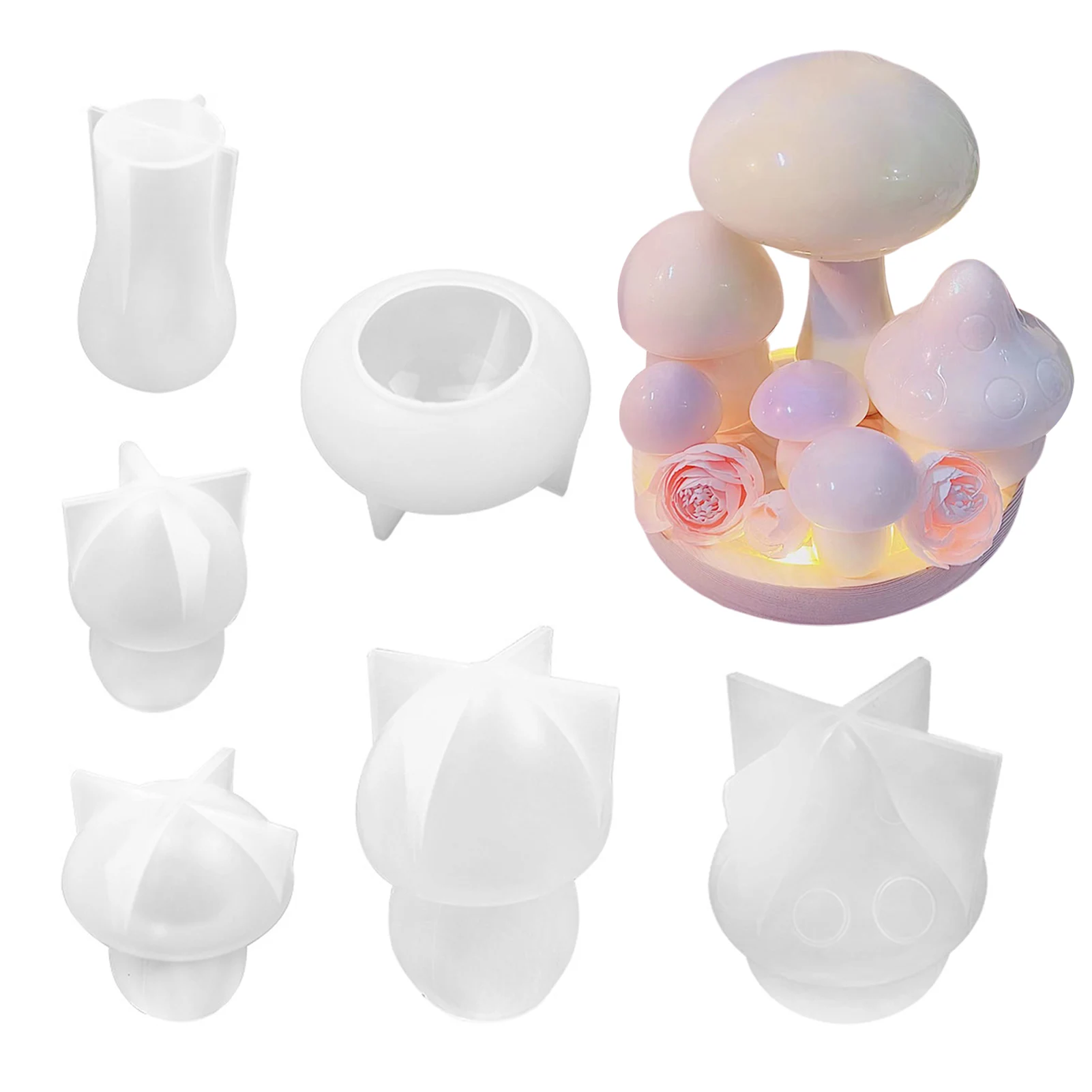 

Mushroom Storage Box Mold 3D Candle Molds Epoxy Resin Casting Mould DIY Epoxy Christmas Gifts Home Decoration Jewelry Making