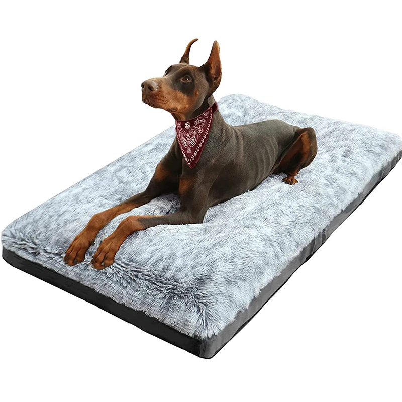 

Pet Deluxe Plush Bed Dog Crate Kennel Bed Cat Sleeping Floor Mat Winter Warm Non-slip Sofa Cushion for Small Medium Large Dogs