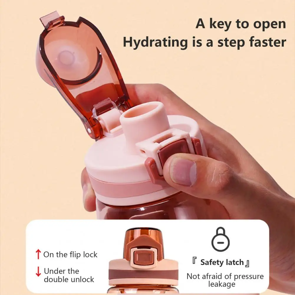 

350 мл/550 мл поликарбонатный космический стакан DILLER с хорошей герметичной откидной крышкой Герметичная спортивная чашка для воды со шкалой д...