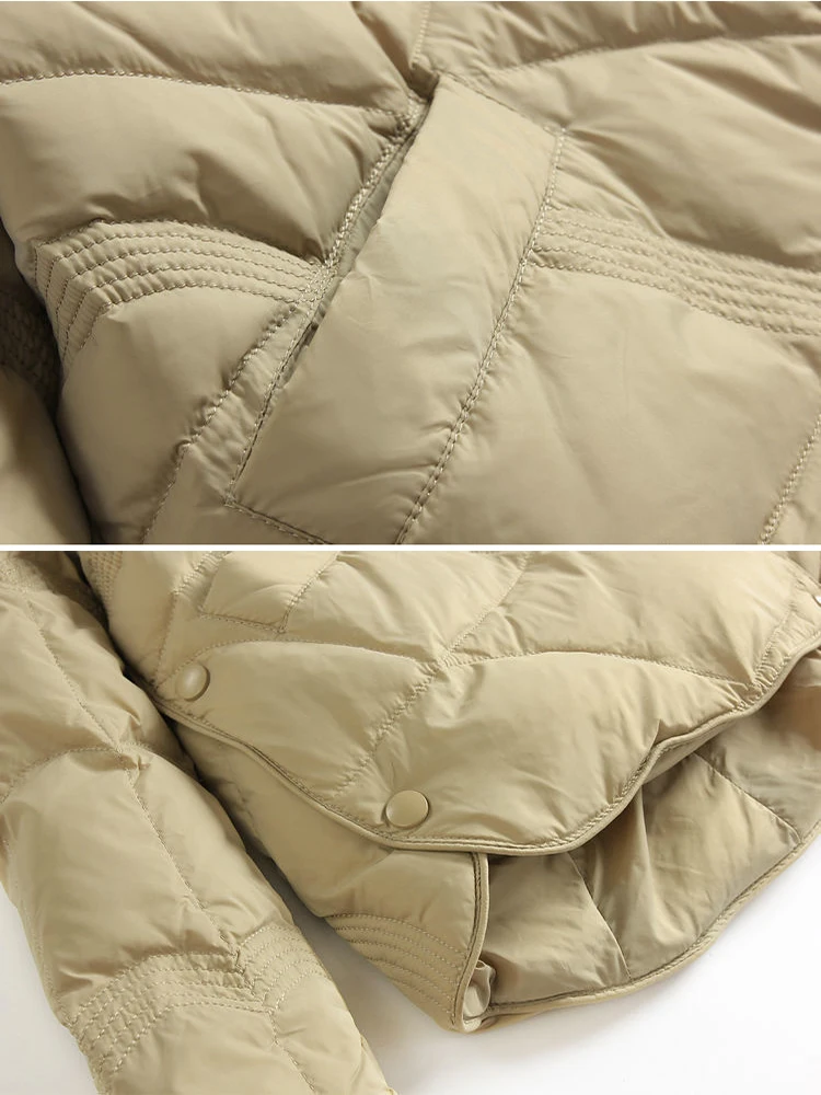 Ladies Winter Parka Fashion High Street Pure Color Cotton Jacket Elegant Thick Cotton Jacket Loose Jacket Winter Clothes Women