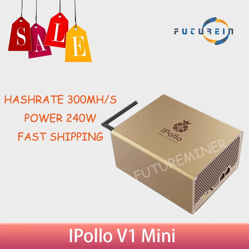 Новый IPollo V1 Mini Miner Ethereum 300M ETC ZIL ETP EXP Wi-Fi Версия для добычи криптовалюты