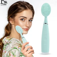 portable electric facial cleansing brush waterproof silicone cleansing tool handheld facial cleaning brush mini pore cleaner