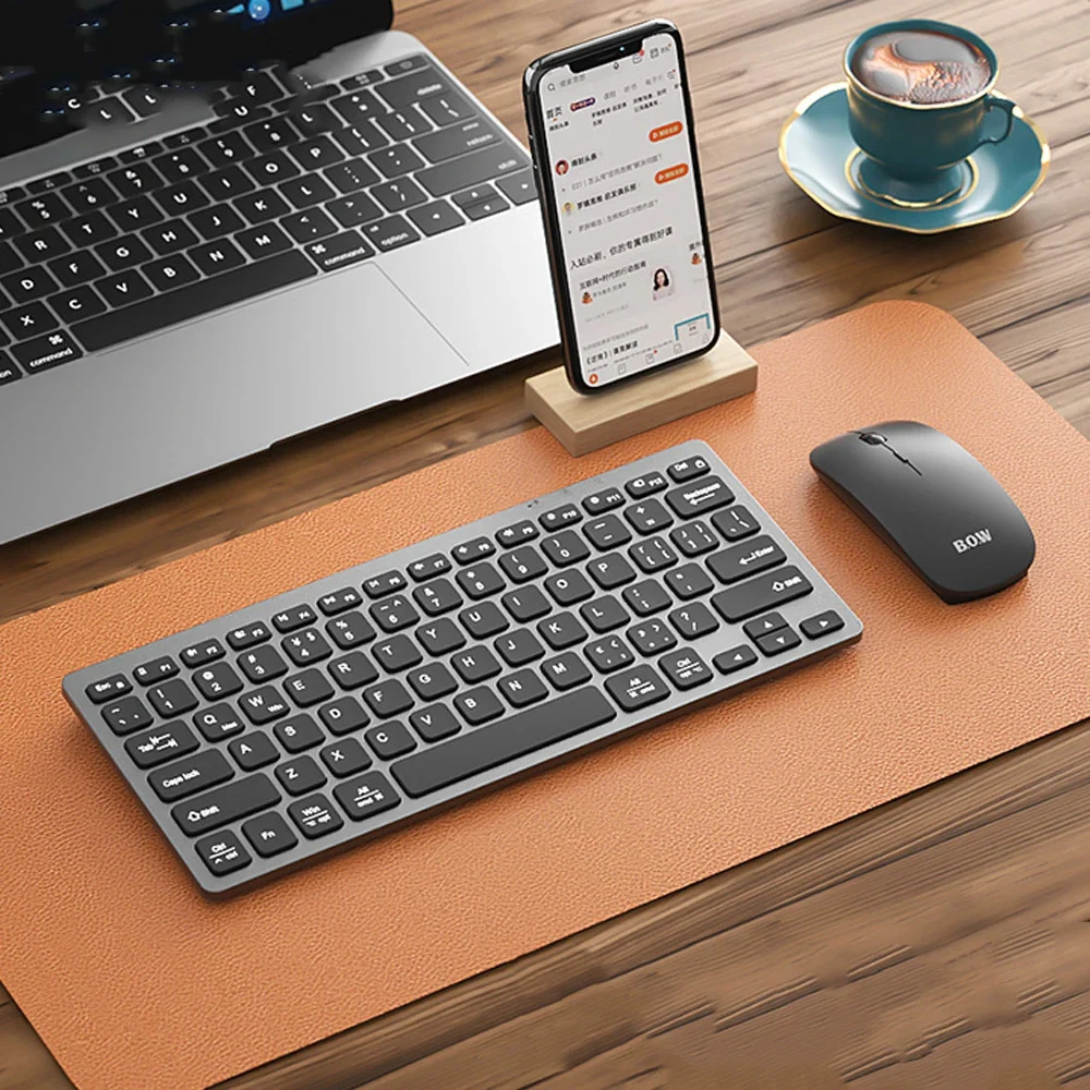 

2,4G Bluetooth-совместимая Беспроводная клавиатура мышь комбинированная мягкая игровая клавиатура мышь для iPad планшета Macbook Pro ноутбука ПК геймера