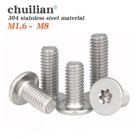 550pcs m1 6 m2 m2 5 m3 m4 m5 m6 m8 304 stainless steel cm six lobe torx ultra thin super low flat wafer head screw bolt