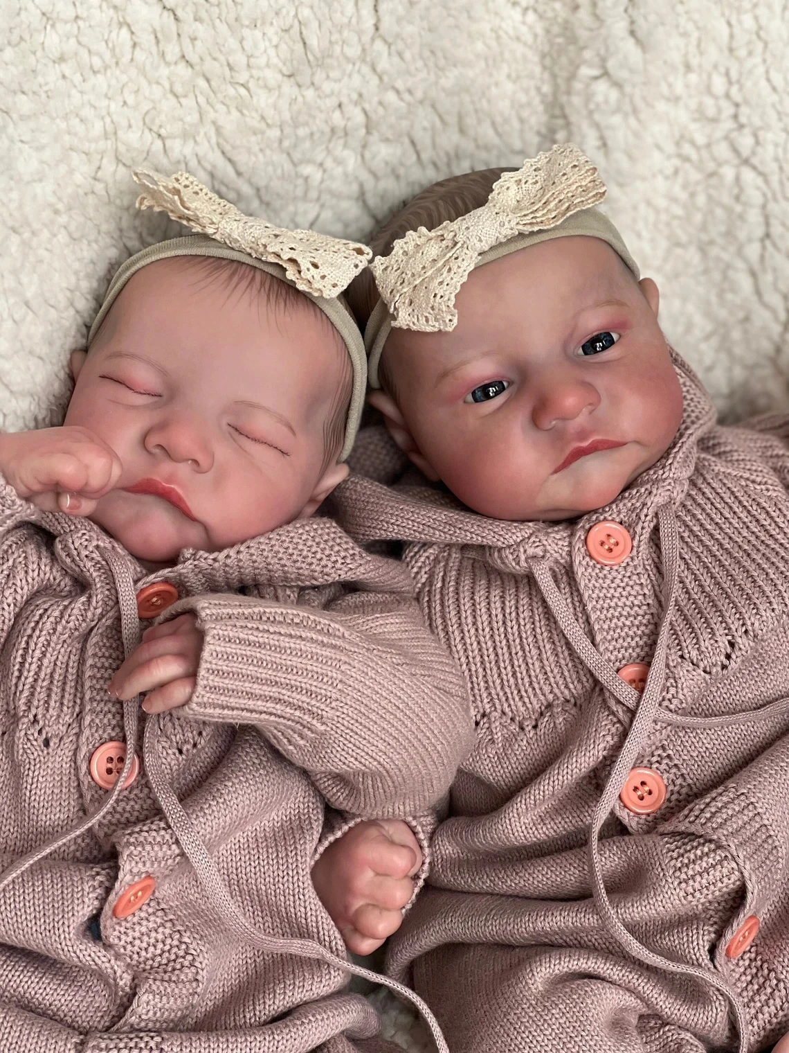 LvB 19inch Already Painted Finished Reborn Baby Doll Twins L
