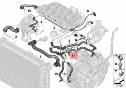 Новые турбошланги турбокомпрессора для BMW 2' F45 F46 Active Tourer 225i 220i X1 F48 F49 LCI 1' F52