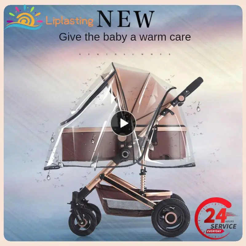 

1~5PCS Universal Stroller Rain Cover Baby Car Weather Wind Sun Shield Transparent Breathable Trolley Umbrella Raincoat