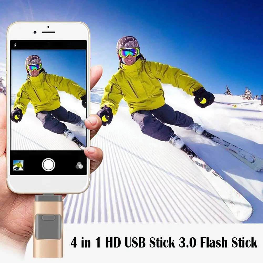 

32/64/128GB 4 In 1 High Speed USB Multi Drive Flash Drive For IPhone /Android/Tablet PC USB Flash Drive USB 3.0 Interface 2 W8N1