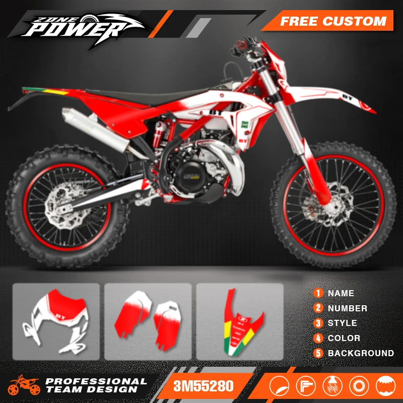 Фото Powerzone пользовательские фоны графические наклейки наборы наклеек для Beta Xtrainer 150 200 250 300 350 400 450 2023 2024 2025 02 №1