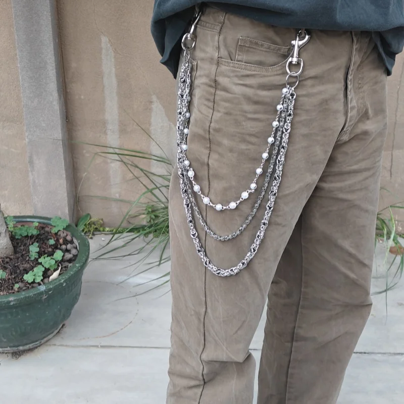 Monarch Keel зажим бусины жемчужная цепочка для брюк три слоя модные аксессуары