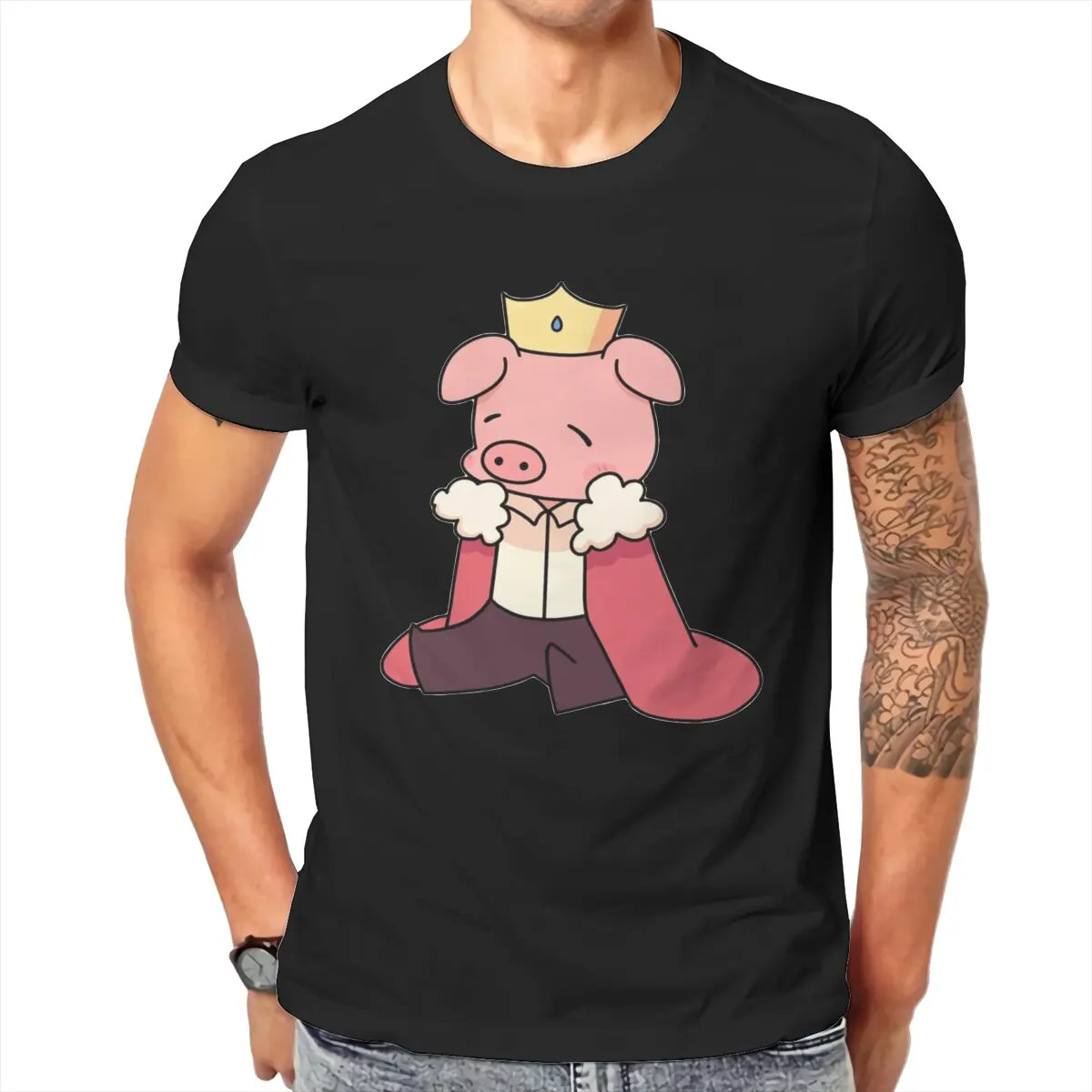 

Повседневная Милая футболка Technoblade Face, Мужская хлопковая футболка с круглым вырезом, футболка с короткими рукавами, одежда с графическим пр...