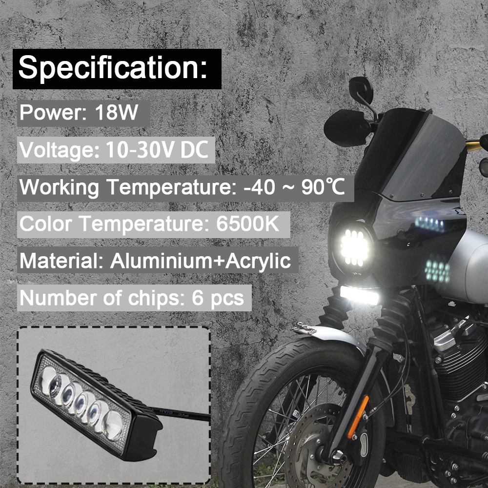 Tung/клубный стиль светодиодный фонарь для вождения противотуманная фара Harley Dyna