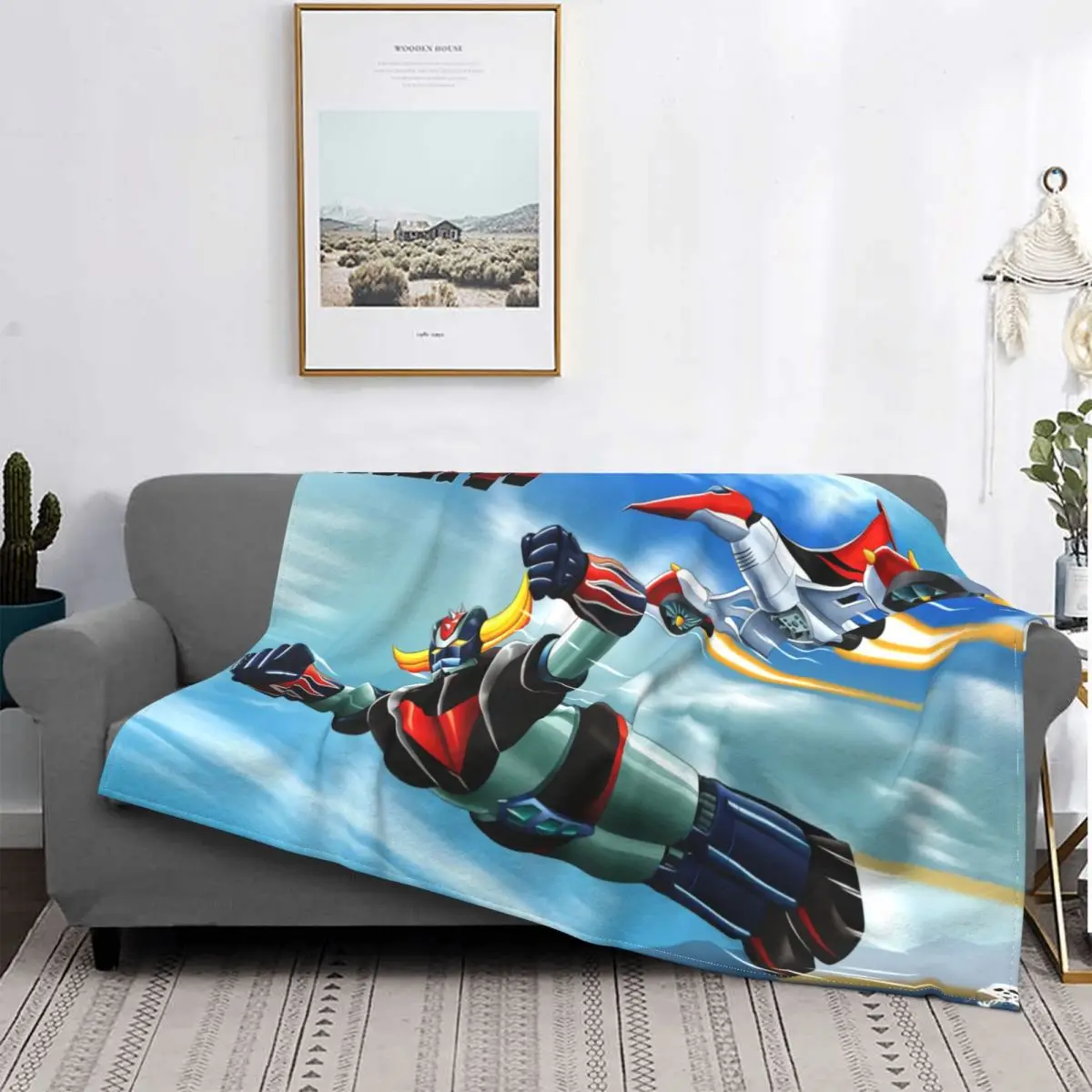 

Одеяло НЛО с роботом, ультратонкое, Фланелевое