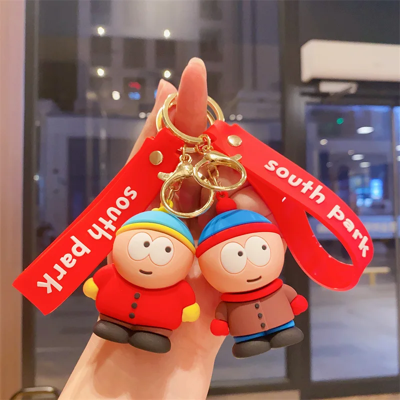 

Cartoon Park Characters Silicone Doll Keychain Creative Trend Girl Heart Soft Rubber KeyRing Couple Backpack Charm GiftWholesale