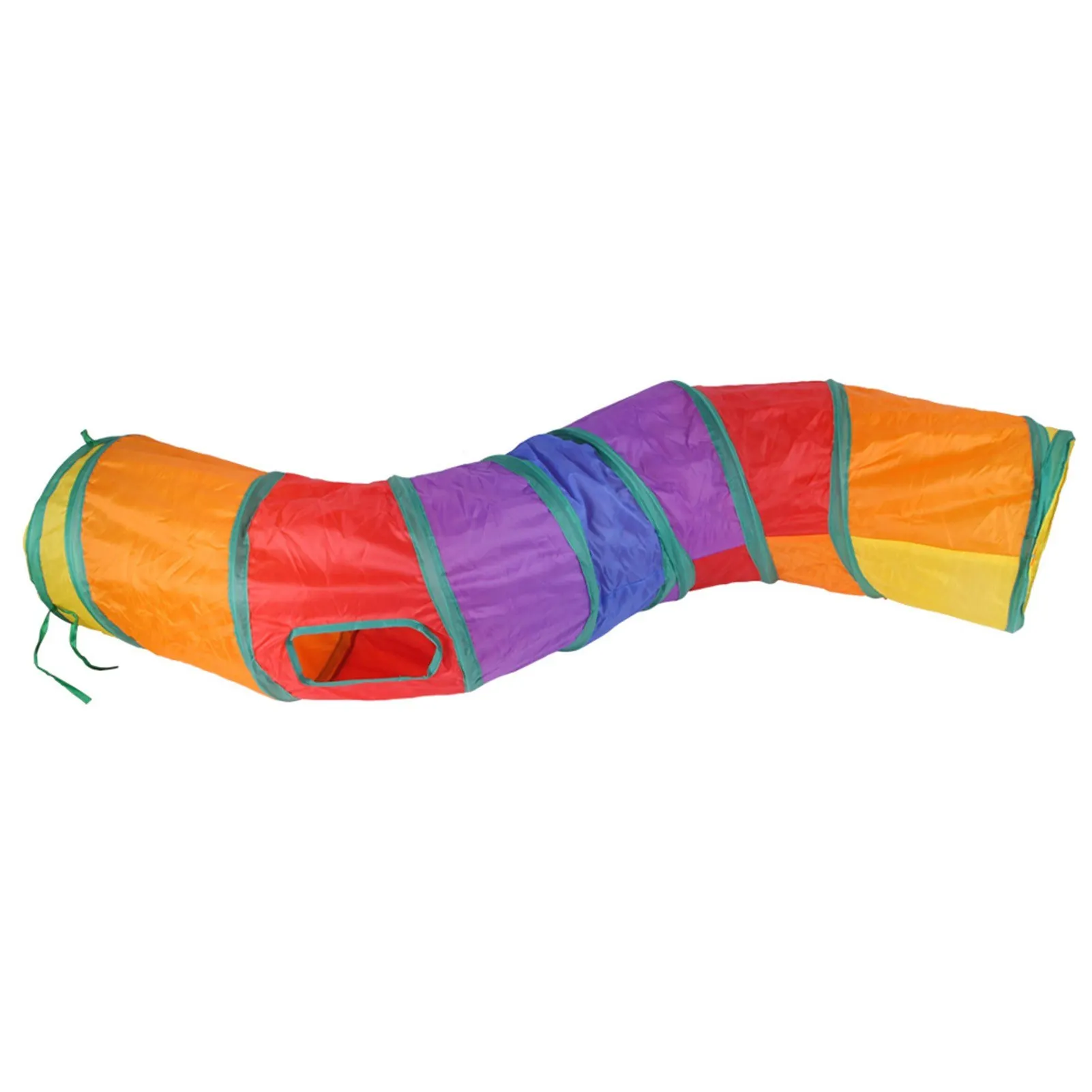 

Rainbow S-shaped Cat Tunnel Toys Bend Pet Tunnel Interactive Cat Passage Toys for Kitten