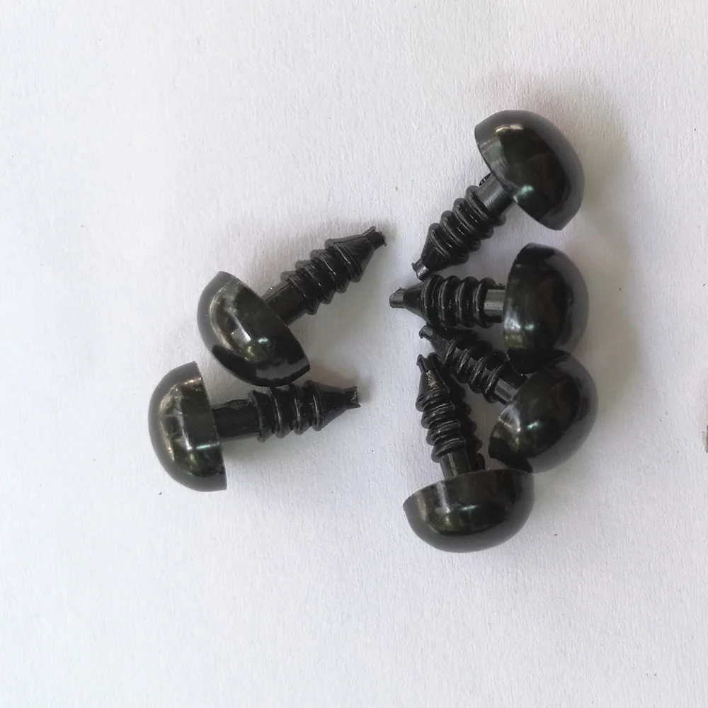 Швейные пуговицы черные пластиковые кукольные глаза безопасные медведя Тедди