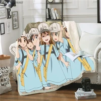 manta cuadrada de sherpa para el hogar manta pesada de dibujos animados de anime japon%c3%a9s para dormitorio siesta y oficina