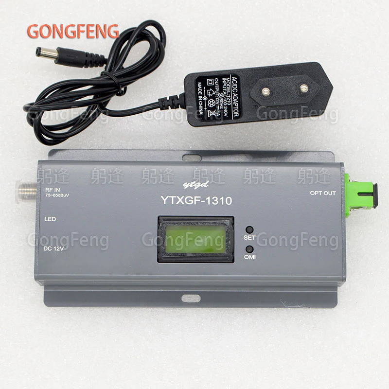 FTTH Indoor Optical Fiber Transmitter1310/1550nm CATV Optical Transmitter SC/APC Connector RF Input With LCD Display Wholesale