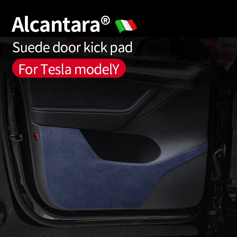 

Car-Styling Door Anti-Kick Anti-Dirty Pad Alcantara Side Edge Protective Film For Tesla Model 3 Model Y 2017-2023 Accessories