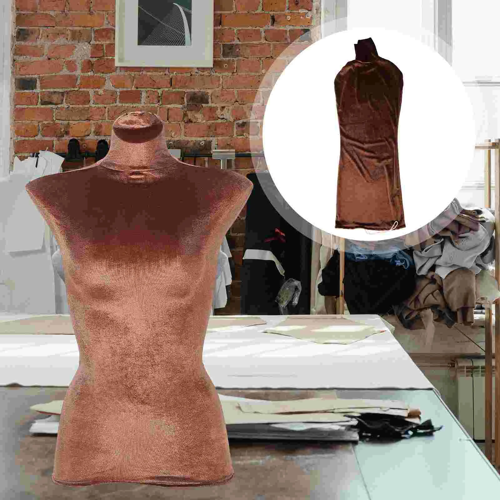 Тканевая бархатная сумка модель женский манекен одежда полиэстеровая ткань для