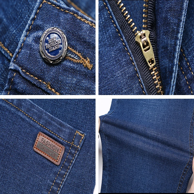 Men Spring Baggy Stretch Jeans Fashion Straight Trousers Men Casual Jeans 2022 New Autumn Lightweight Trousers Men Denim Pant