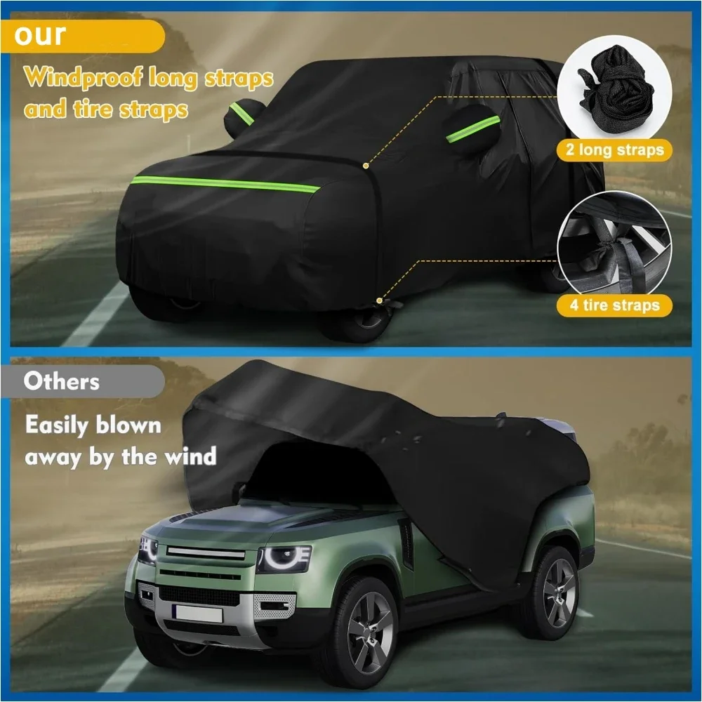 Фото Автомобильный чехол для Land Rover Defender, автомобильный чехол, водонепроницаемый, всепогодный, ветрозащитный, на заказ, подходит для Land Rover Defender 4-Door 2020-2023 №3